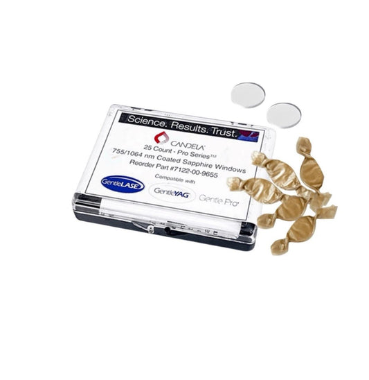Candela pro series 755/1064 nm sapphire windows, Gpro 25 pk, 7122-00-9655