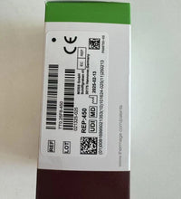 Side view of Thermage FLX Total Tip 0.25cm² – 450 Reps packaging showing product details, barcode, and CE certification label.